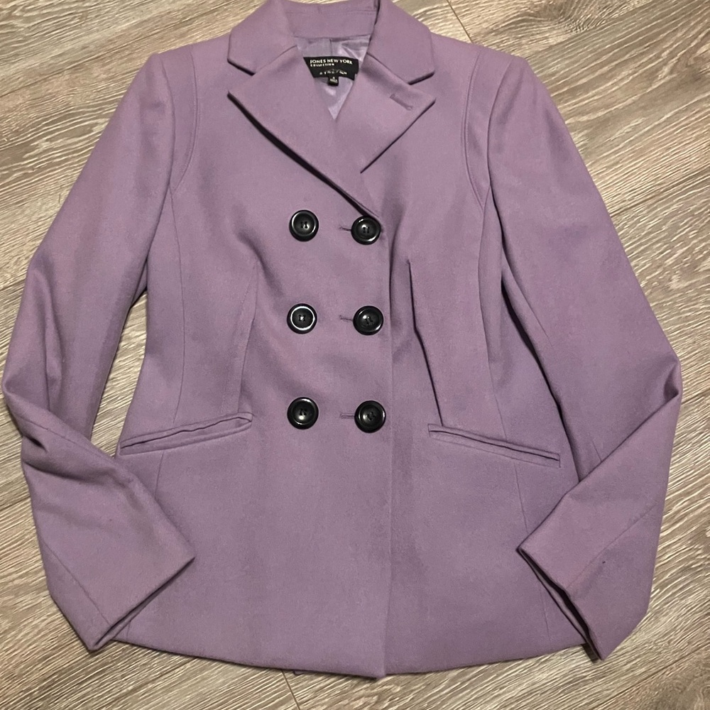 Jones New York Double-Breasted, Tailored Women's Peacoat